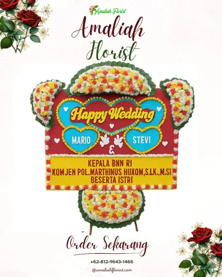Papan Bunga Pernikahan Safan